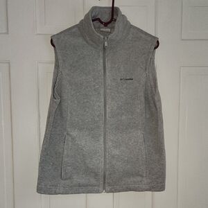 Columbia XL Heather Gray Sleeveless Fleece Vest